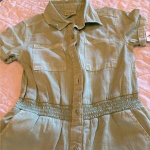 Girls light green jumpsuit